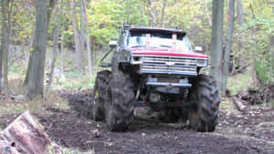 Turn Heads With A Jacked Up Truck Wallpaper