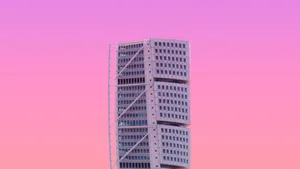 Turning Torso Pink Sky Wallpaper