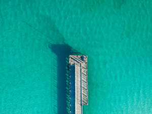 Turquoise Ocean Pier Wallpaper