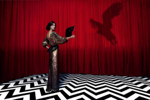 Twin Peaks With Elegant Woman Wallpaper