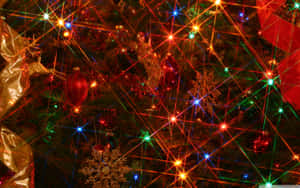 Twinkling Christmas Lights Desktop Wallpaper