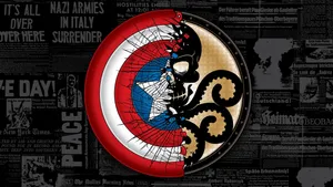 Two Captain America Shields Representing The Power Of Good Wallpaper