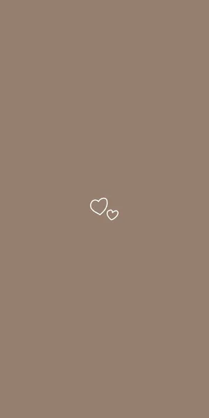 Two Heart Icons Plain Aesthetic Wallpaper