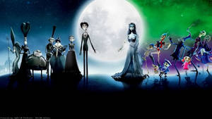 Two Lovebirds Of Halloween — Jack Skellington And Emily From The Nightmare Before Christmas And Corpse Bride Wallpaper