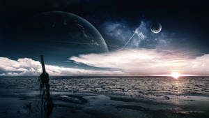 Two Planets Dry Land Wallpaper