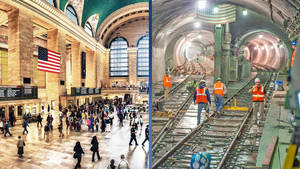 Two Sides Of Grand Central Station Wallpaper