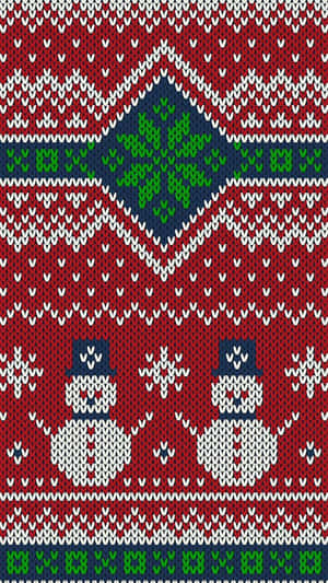 Two Snowmen In A Red Sweater Wallpaper