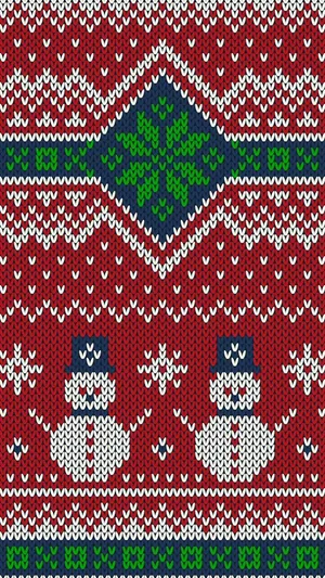 Two Snowmen In A Red Sweater Wallpaper