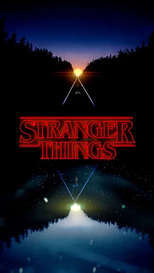 Two Sunsets Stranger Things Phone Wallpaper
