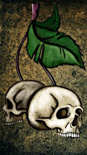 Two Tengkorak Leaves Art Wallpaper