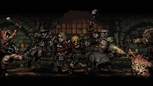 Two Warriors Rally Together To Take On Darkest Dungeon. Wallpaper