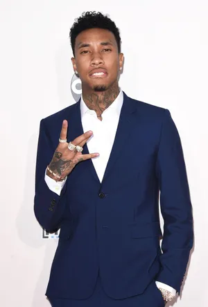 Tyga Performing Live On Stage Wallpaper