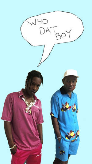 Tyler The Creator And A$ap Rocky Showing Mutual Respect Wallpaper