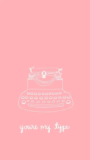 Typewriter Plain Pink Wallpaper