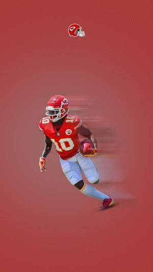 Tyreek Hill Red Background Wallpaper