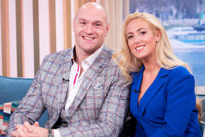 Tyson Fury With Beautiful Wife Paris Wallpaper