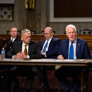 U.s Senator John Cornyn In Discussion With Fellow Senators Wallpaper