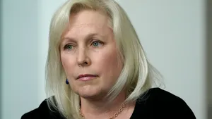 U.s. Senator Kirsten Gillibrand Showing A Serious Expression Wallpaper