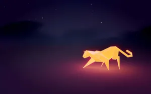 Ubuntu Yellow Cat Wallpaper