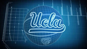 Ucla Bruins Basketball Team In Action Under Blue Lights Wallpaper