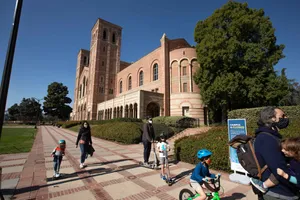 Ucla Campus, Surrounded By Beautiful And Lush Landscapes Wallpaper