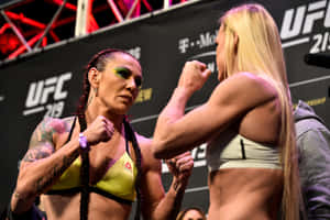 Ufc Athletes Cris Cyborg And Holly Holm Ceremonial Weigh Ins Wallpaper