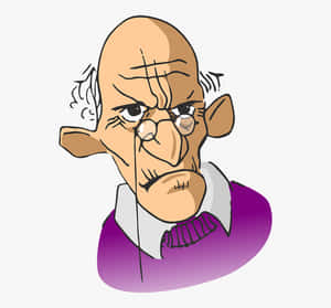 Ugly Grandfather Cartoon Funny Wallpaper