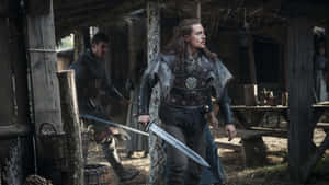 Uhtred Of Bebbanburg In Battle - The Last Kingdom Wallpaper