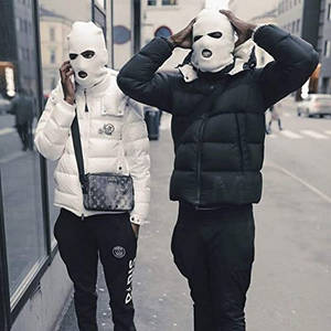 Uk Drill White Mask Aesthetic Wallpaper