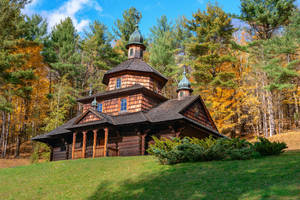 Ukraine Wooden Church Wallpaper