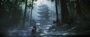 Ultra Wide 4k Japanese Temple Wallpaper