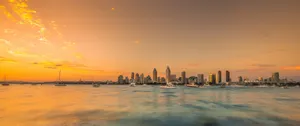 Ultra Wide 4k Orange Seashore Wallpaper