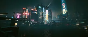 Ultrawide Cyberpunk Night City Wallpaper