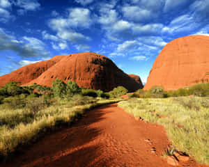 Uluru Monolith Sand Dunes Wallpaper