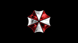 Umbrella Corporation Logo Red White Black Background Wallpaper