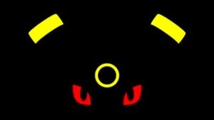 Umbreon Red And Yellow Glow Wallpaper
