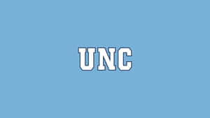 Unc Logo On A Blue Background Wallpaper