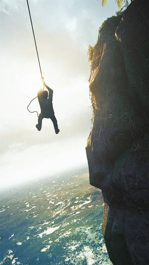 Uncharted Nathan Drake Swinging Wallpaper