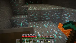 Underground Full Of Minecraft Diamonds Wallpaper