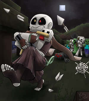 Undertale Sans Escaping Duck Wallpaper