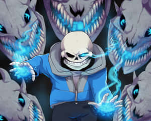 Undertale Sans Grins Dragons Wallpaper