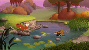 Unforgettable Friendship - The Fox And The Hound Wallpaper