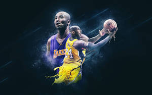 Unforgettable Legend: Aesthetic Portrait Of Kobe Bryant Wallpaper