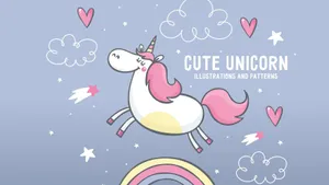 Unicorn Aesthetic Kids Art Wallpaper