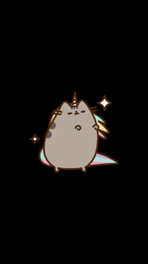 Unicorn Pusheen Kawaii With Colorful Hair Wallpaper