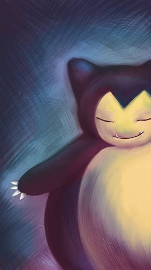 Uniquely Colored Pencil Fanart Of Snorlax Wallpaper