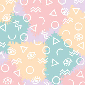 Uniquely Retro Vintage Pastel With A Touch Of Modern Flair Wallpaper