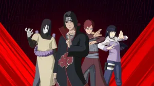 United As Team 7, Naruto And His Fellow Ninja Stand Together To Protect Their Village From Harm. Wallpaper
