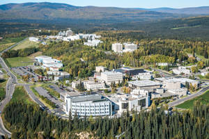 University Of Alaska Fairbanks Aerial View Wallpaper