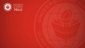 University Of Hawaii Hilo Logo Red Wallpaper